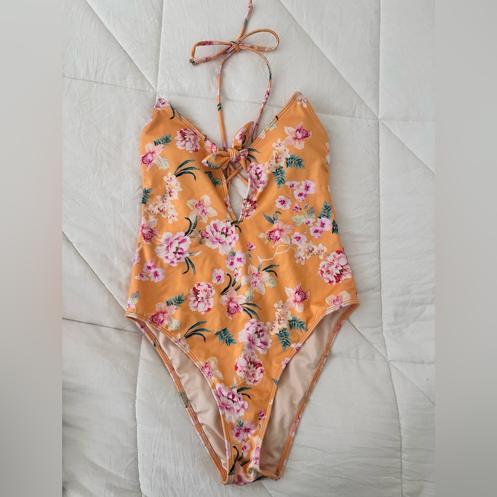 Floral Swimwear in Orange